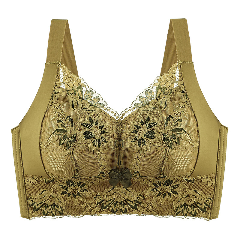 Sutien ultra-subțire fără sârmă, cupe 3/4, material nylon, respirabil, adunare reglabilă, închidere spate cu cinci rânduri