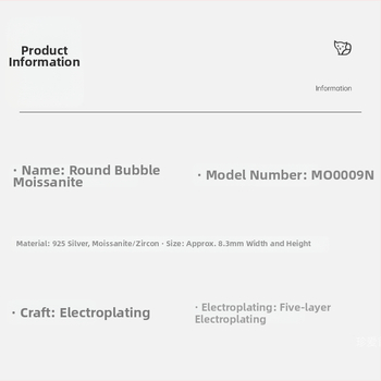 Moissanit S925 стерлингово сребро Bubble колие с кръстосан синджир