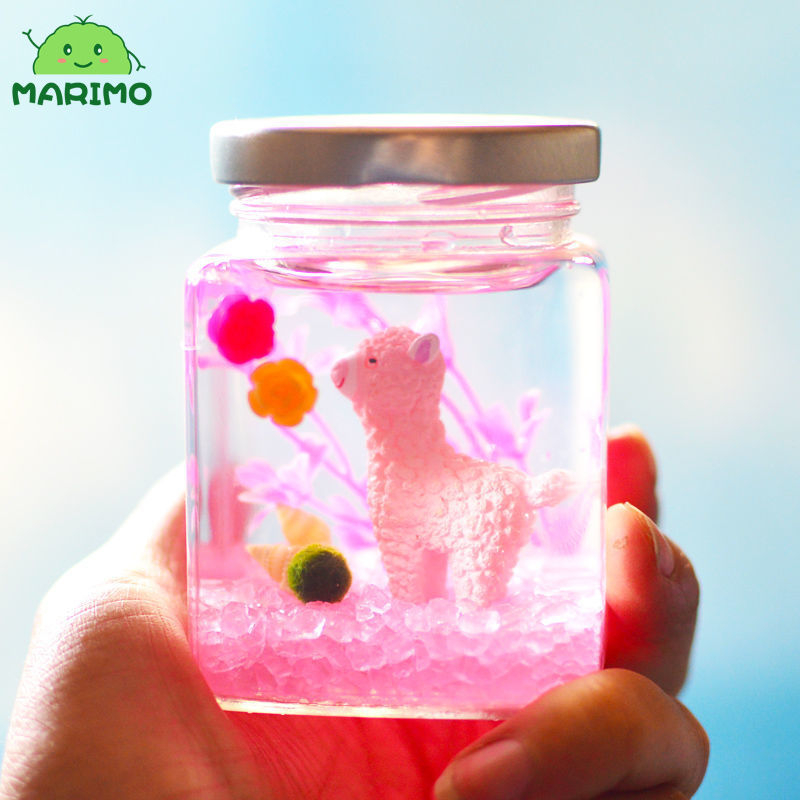 Комплект за отглеждане на маримо топчета в стъклена бутилка за бюро – мини екологичен пейзаж, подарък за Свети Валентин, с възможност за персонализация