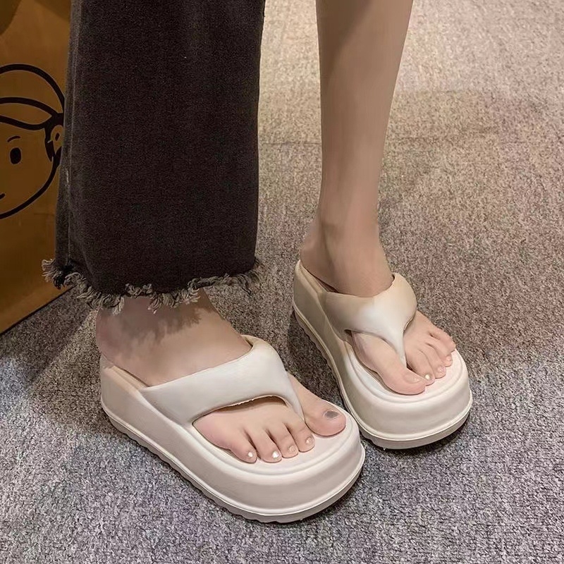 Női flip-flopok EVA felsőrésszel és EVA talppal, lábujj forma – halszálka minta, lazító stílus, nyár 2024