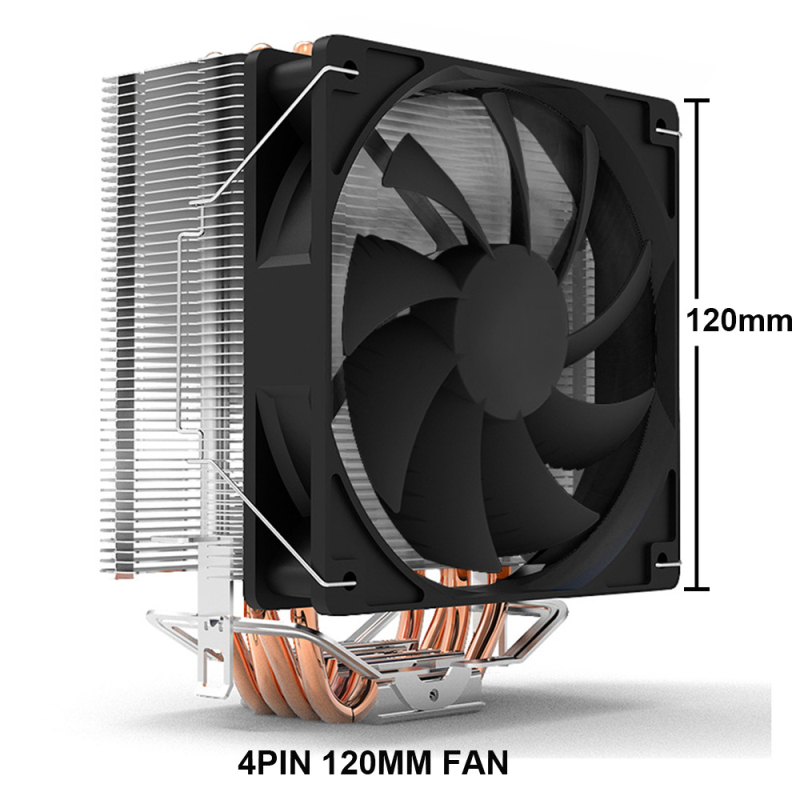 CPU ψύκτης με RGB φωτισμό (6 σωλήνες θερμότητας, συγκόλληση χαλκού-αλουμινίου, 600–1800 rpm, 40 dBA)