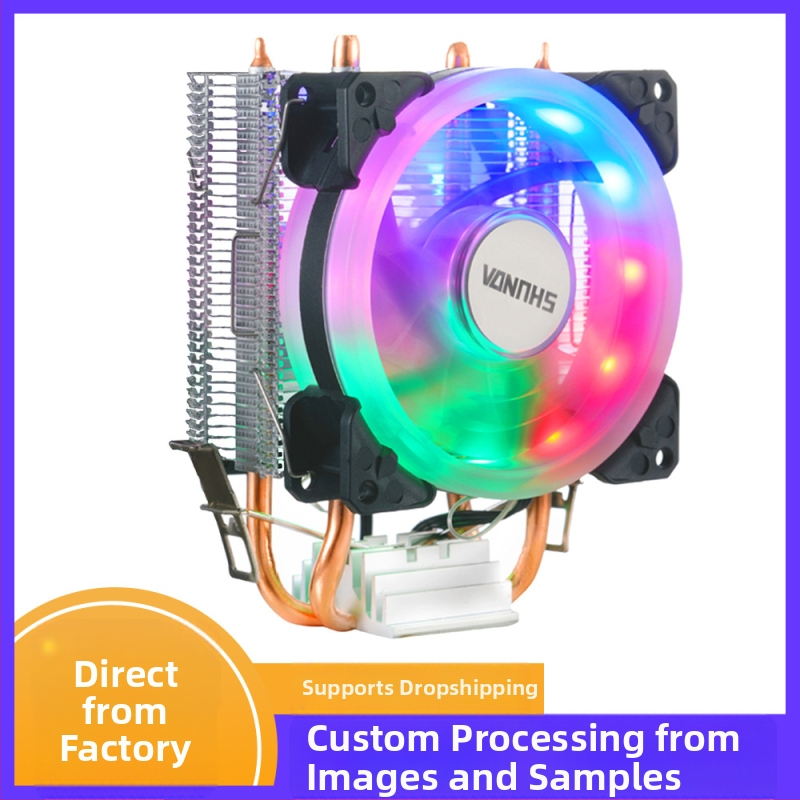 CPU ψύκτης με RGB φωτισμό (6 σωλήνες θερμότητας, συγκόλληση χαλκού-αλουμινίου, 600–1800 rpm, 40 dBA)