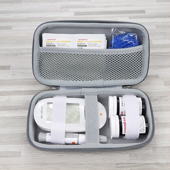 Yuyue vércukormérő — ütésálló kemény tok és hordozható tárolótáska, anyag 600D Oxford