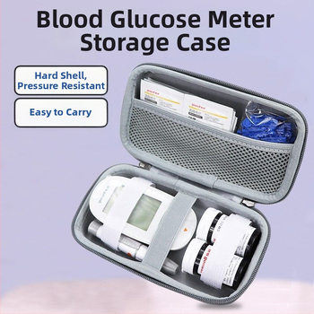 Yuyue vércukormérő — ütésálló kemény tok és hordozható tárolótáska, anyag 600D Oxford