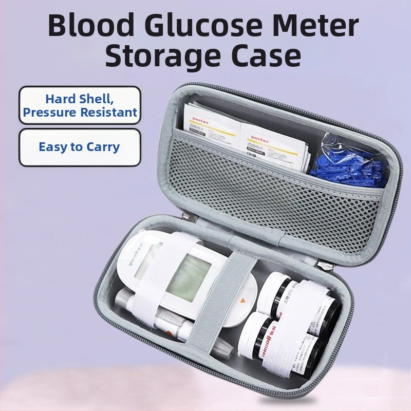 Yuyue vércukormérő — ütésálló kemény tok és hordozható tárolótáska, anyag 600D Oxford