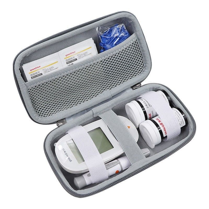 Yuyue vércukormérő — ütésálló kemény tok és hordozható tárolótáska, anyag 600D Oxford
