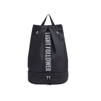 Száraz–nedves elválasztású edzőtáska kézitáska stílusban, nagy kapacitású, poliészter anyagú, többfunkciós utazáshoz, jóga és úszás