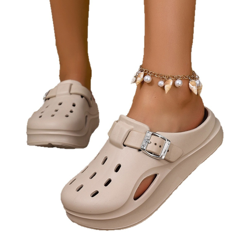 Perforirane plažne sandale s zaštitom prstiju, unisex, gornji dio EVA, đon EVA, debljina potplata 4,5 cm, injekcijsko lijevanje, protuklizno