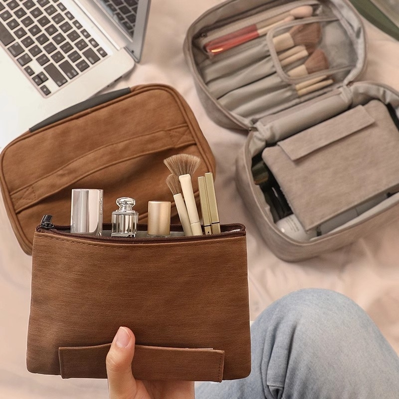 Torbica za šminku velike kapacitete, u stilu ručne torbe, višenamjenska za putovanja i pohranu šminke