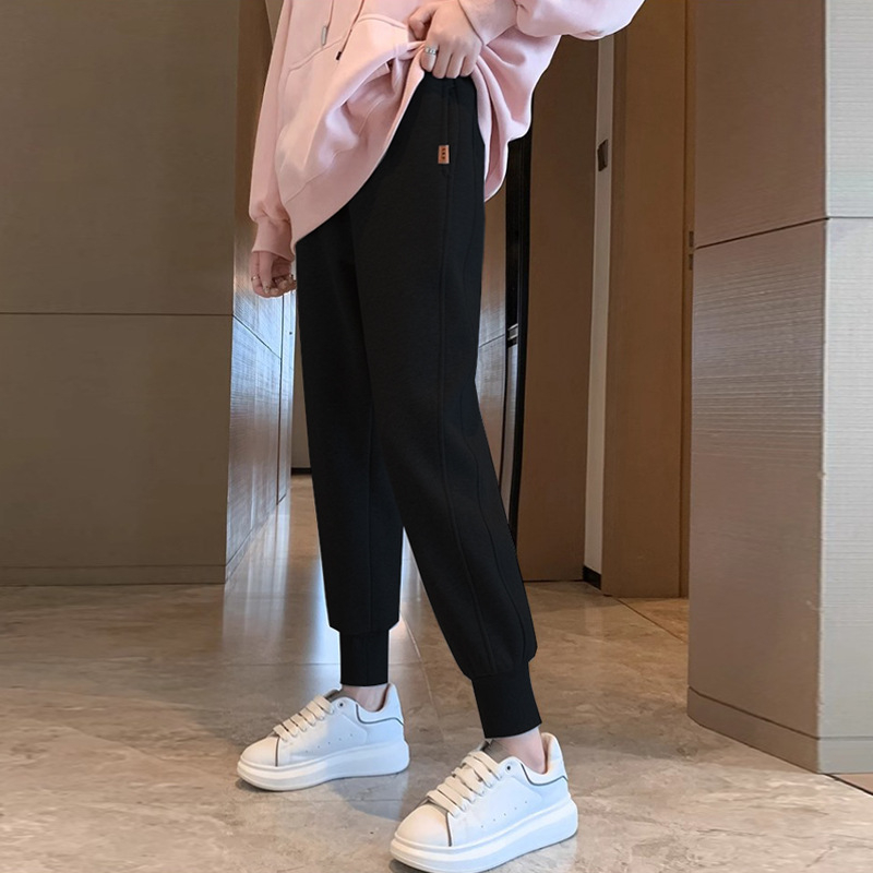 Terhes nőknek készült nadrág fleece belsővel, pamut-poliészter keverék, 95%+ összetétel, has támogatás, őszi-téli szezon