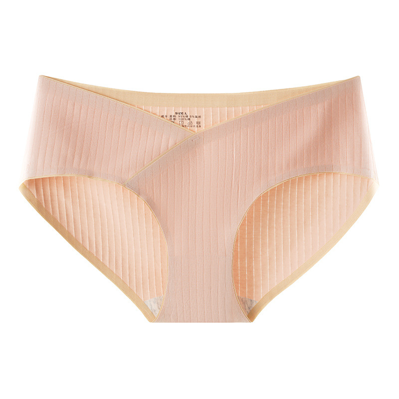 Безшевни бременни дамски долнища със средна талия и опора за корема, дишащ памучен плат