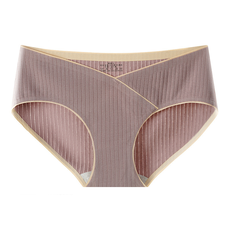 Безшевни бременни дамски долнища със средна талия и опора за корема, дишащ памучен плат