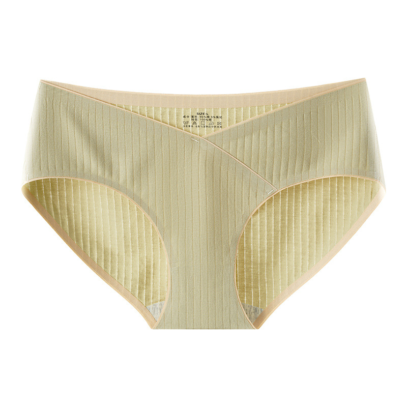 Безшевни бременни дамски долнища със средна талия и опора за корема, дишащ памучен плат