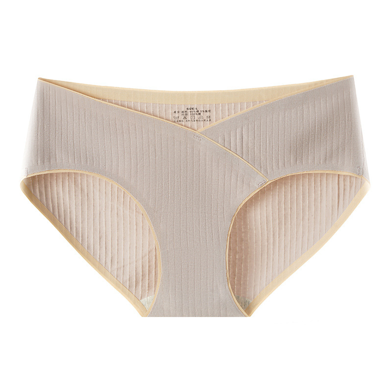 Безшевни бременни дамски долнища със средна талия и опора за корема, дишащ памучен плат