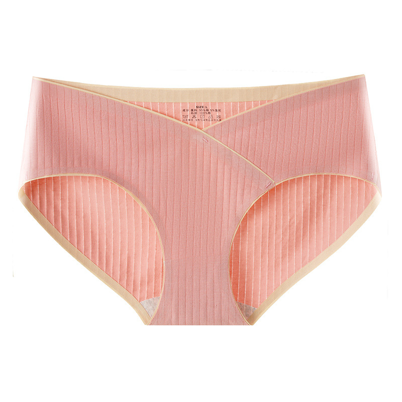 Безшевни бременни дамски долнища със средна талия и опора за корема, дишащ памучен плат