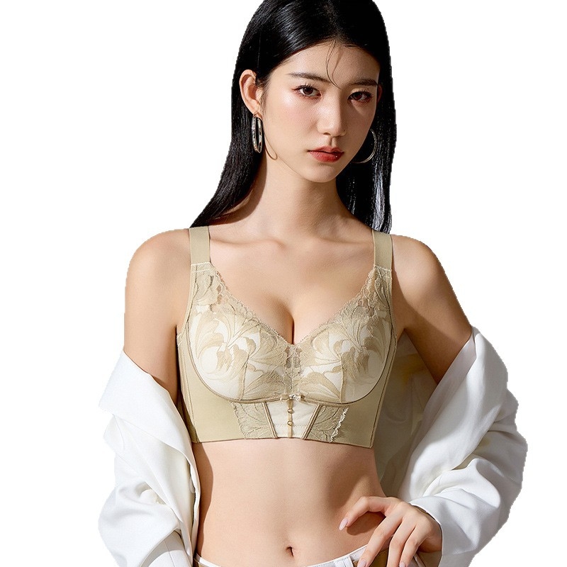 Sutien reglabil cu cupe de masaj Tourmaline, susținere laterală, cupă 3/4, formă medie, închidere spate cu patru rânduri