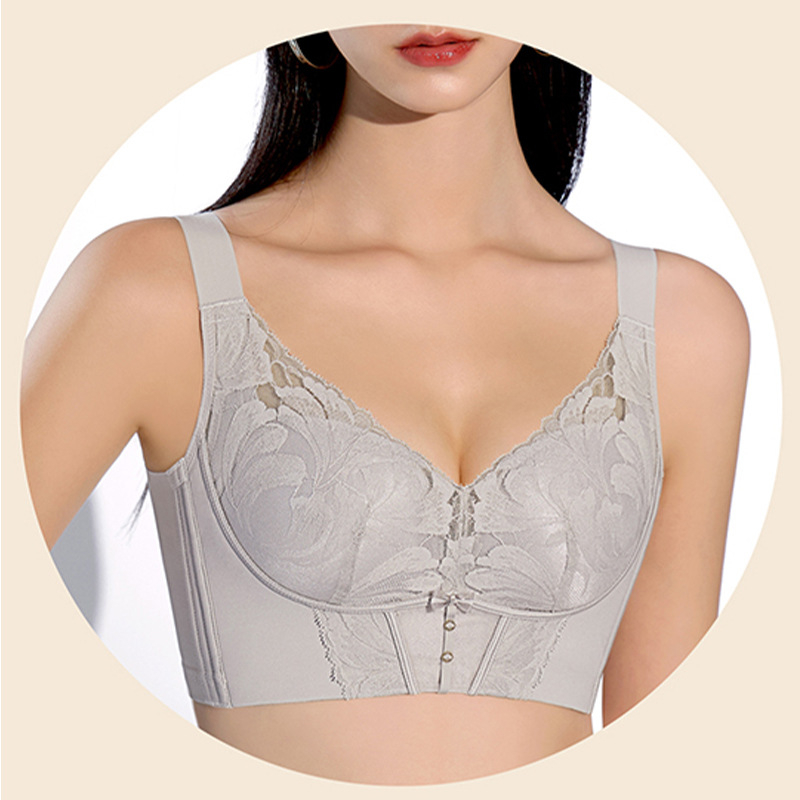 Sutien reglabil cu cupe de masaj Tourmaline, susținere laterală, cupă 3/4, formă medie, închidere spate cu patru rânduri