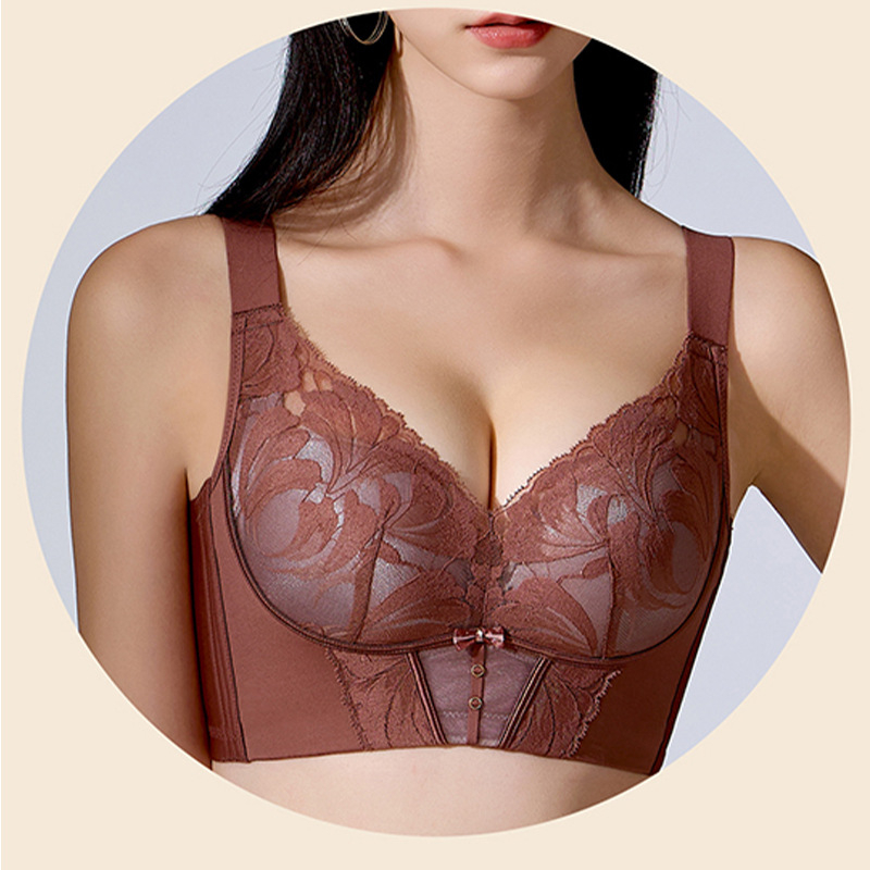 Sutien reglabil cu cupe de masaj Tourmaline, susținere laterală, cupă 3/4, formă medie, închidere spate cu patru rânduri