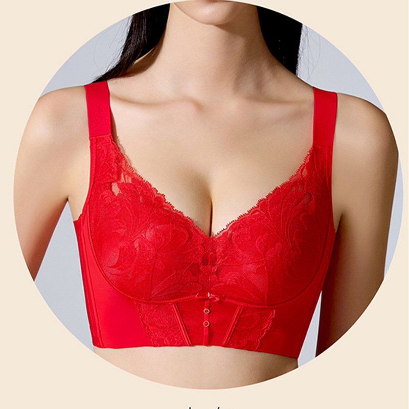 Sutien reglabil cu cupe de masaj Tourmaline, susținere laterală, cupă 3/4, formă medie, închidere spate cu patru rânduri