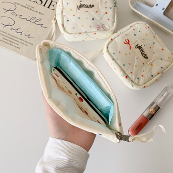 HISOCUTE Kocka alakú tároló táska, pamut és poliészter anyag, otthoni tároláshoz