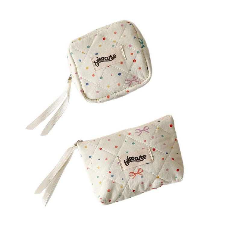 HISOCUTE Kocka alakú tároló táska, pamut és poliészter anyag, otthoni tároláshoz