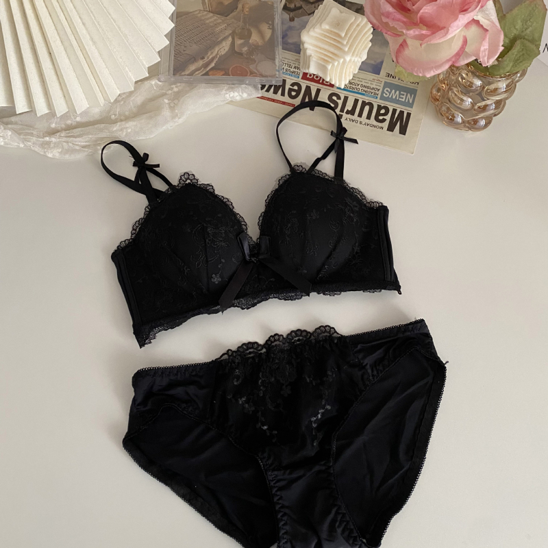 Ruan mei Δαντελένιο σουτιέν χωρίς σύρμα με ανύψωση, πλευρική στήριξη, δαντελένιο ύφασμα που αναπνέει, αποσπώμενες διπλές τιράντες, πίσω κούμπωμα με τρεις σειρές