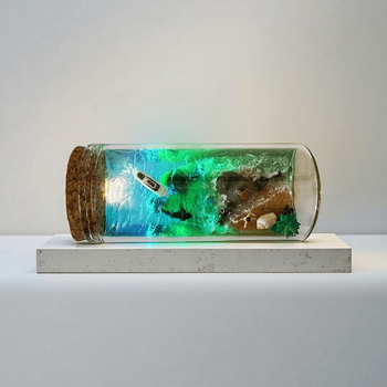 Γυάλινο μπουκάλι με 3D θαλάσσιο τοπίο, χειροποίητο, κινέζικου στυλ, δώρο για ταξίδι