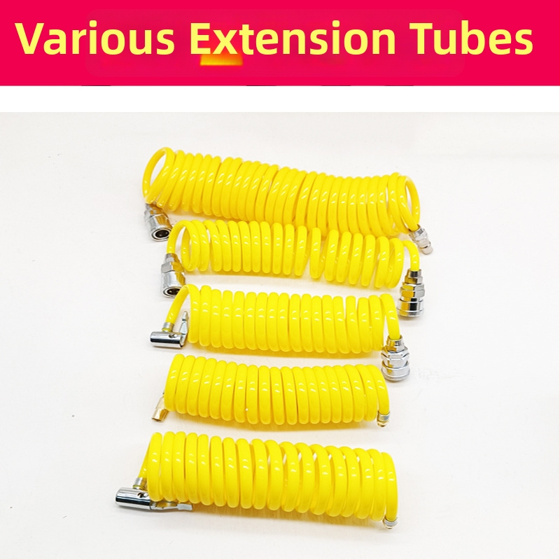 Automobilska pumpa za zrak s produžnim crijevom - jedan cilindar, 120W, 45 L/min, plastika + metal, USB punjenje