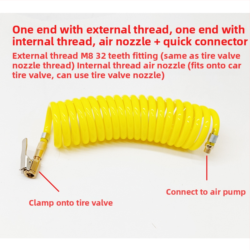 Automobilová pumpa na vzduch s predĺžením hadice - jednocylindrová, 120W, 45 L/min, plast + kov, USB nabíjanie