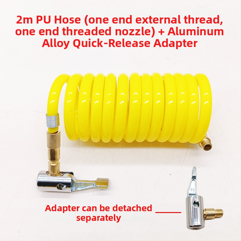 Automobilska pumpa za zrak s produžnim crijevom - jedan cilindar, 120W, 45 L/min, plastika + metal, USB punjenje