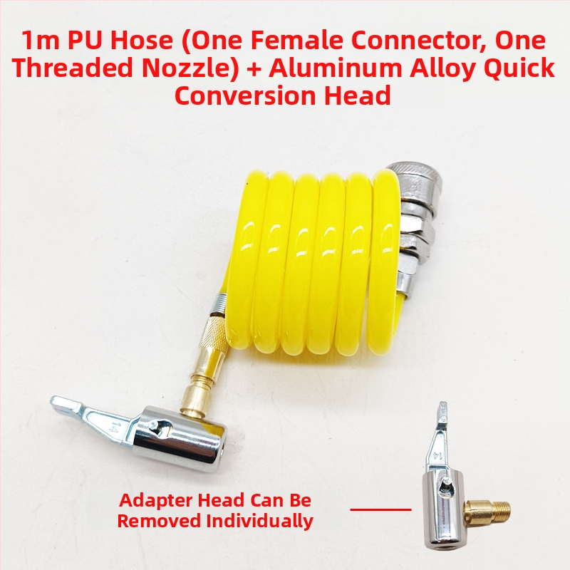 Automobilska pumpa za zrak s produžnim crijevom - jedan cilindar, 120W, 45 L/min, plastika + metal, USB punjenje