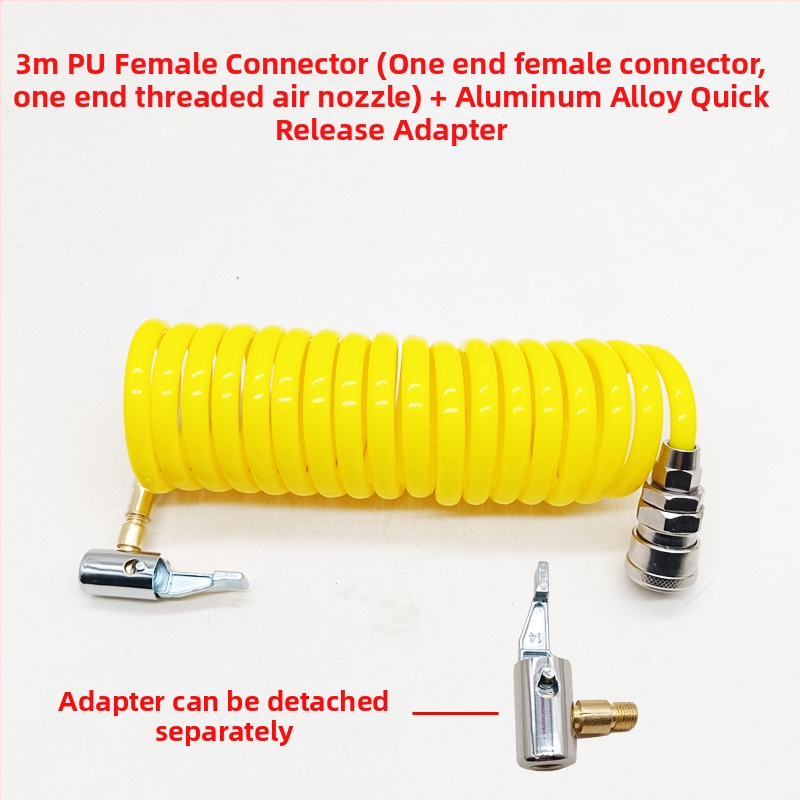 Automobilska pumpa za zrak s produžnim crijevom - jedan cilindar, 120W, 45 L/min, plastika + metal, USB punjenje