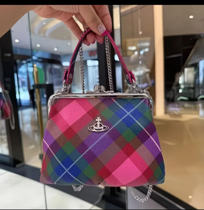 Baršunasta torbica tipa kofer s izvezom Saturn i kopčom, džep za telefon, crossbody s jednim remenom