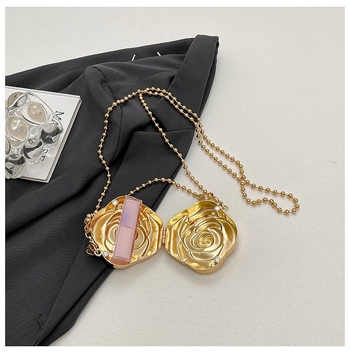 Camellia fém estélyi táska, kör alakú, mágneses zárás, belső ID-zseb, bélés nélkül, kagyló-doboz stílus, 2025 nyár