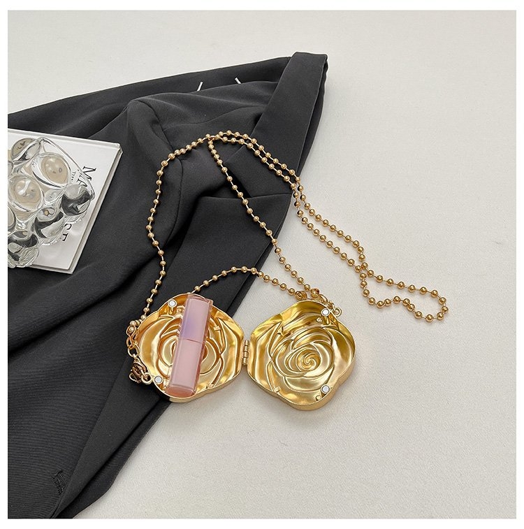 Camellia fém estélyi táska, kör alakú, mágneses zárás, belső ID-zseb, bélés nélkül, kagyló-doboz stílus, 2025 nyár