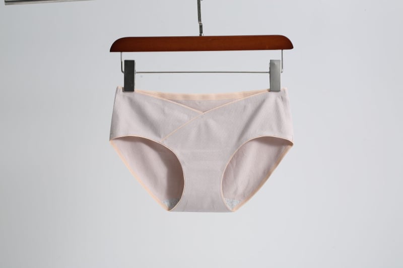 Várandós nők középmagas derekú antibakteriális pamut alsónemű, 95% pamut, szövés 40, pamut bélés