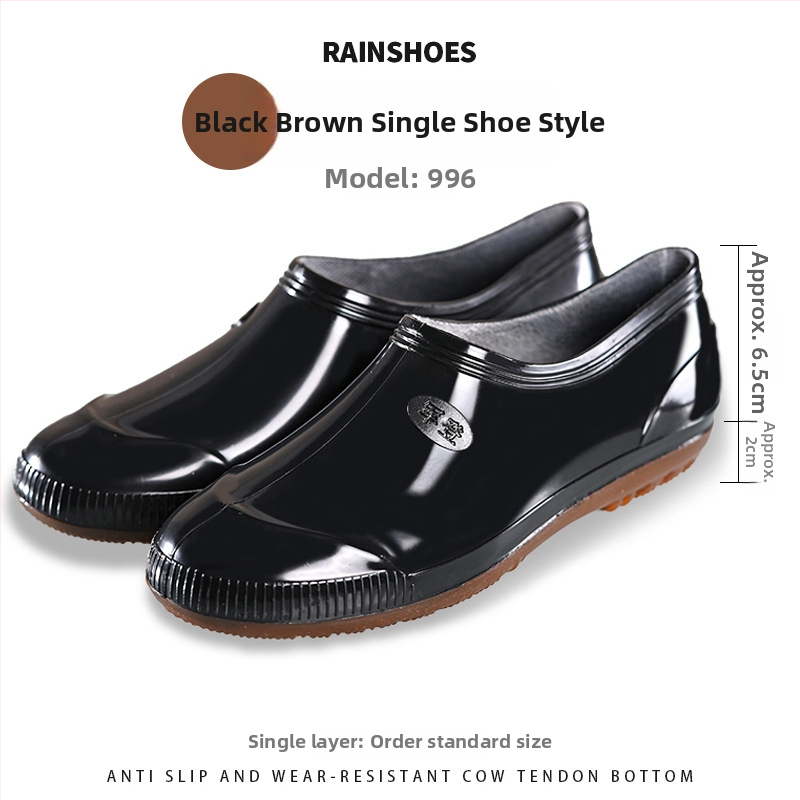 Guixin cizme de ploaie pentru bărbați, impermeabile, căptușite cu fleece, antiderapante, rezistente la uzură, talpă din plastic, design cu gleznă joasă
