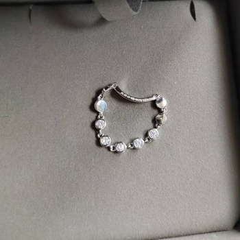 Gyűrű réz-cirkónnal, geometrikus forma, gyémántos megmunkálás, női stílus, Inst stílus