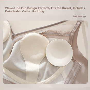 Sutien din dantelă cu cupe turnate ultrafine, material principal: nailon; căptușeală: nailon; închidere spate cu patru rânduri de cârlige