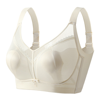 Sutien din dantelă cu cupe turnate ultrafine, material principal: nailon; căptușeală: nailon; închidere spate cu patru rânduri de cârlige