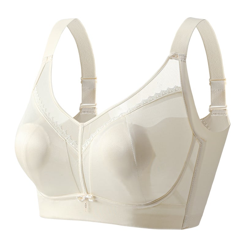 Sutien din dantelă cu cupe turnate ultrafine, material principal: nailon; căptușeală: nailon; închidere spate cu patru rânduri de cârlige