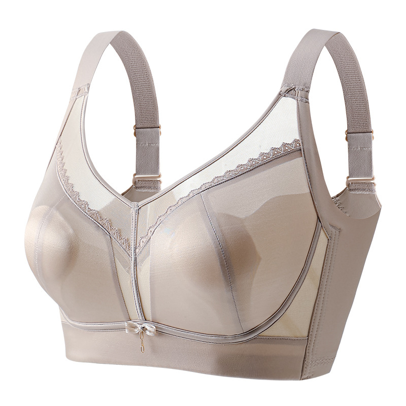 Sutien din dantelă cu cupe turnate ultrafine, material principal: nailon; căptușeală: nailon; închidere spate cu patru rânduri de cârlige