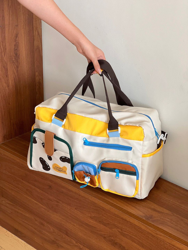 Unisex torba za putovanje, kapacitet 36–55L, Oxford tkanina, Geometrijski uzorak, Gradska jednostavnost, za slobodno vrijeme putovanja