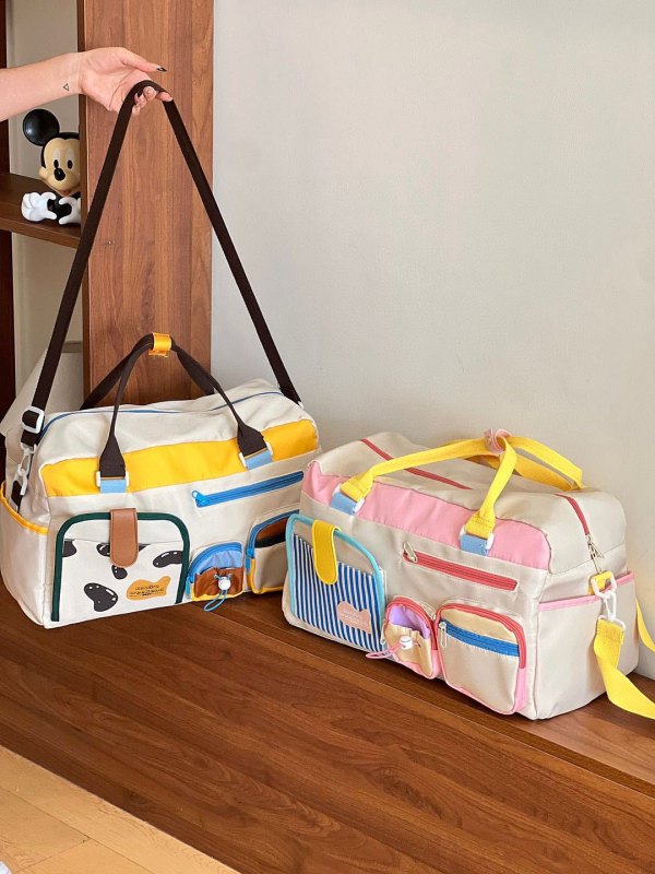 Unisex torba za putovanje, kapacitet 36–55L, Oxford tkanina, Geometrijski uzorak, Gradska jednostavnost, za slobodno vrijeme putovanja