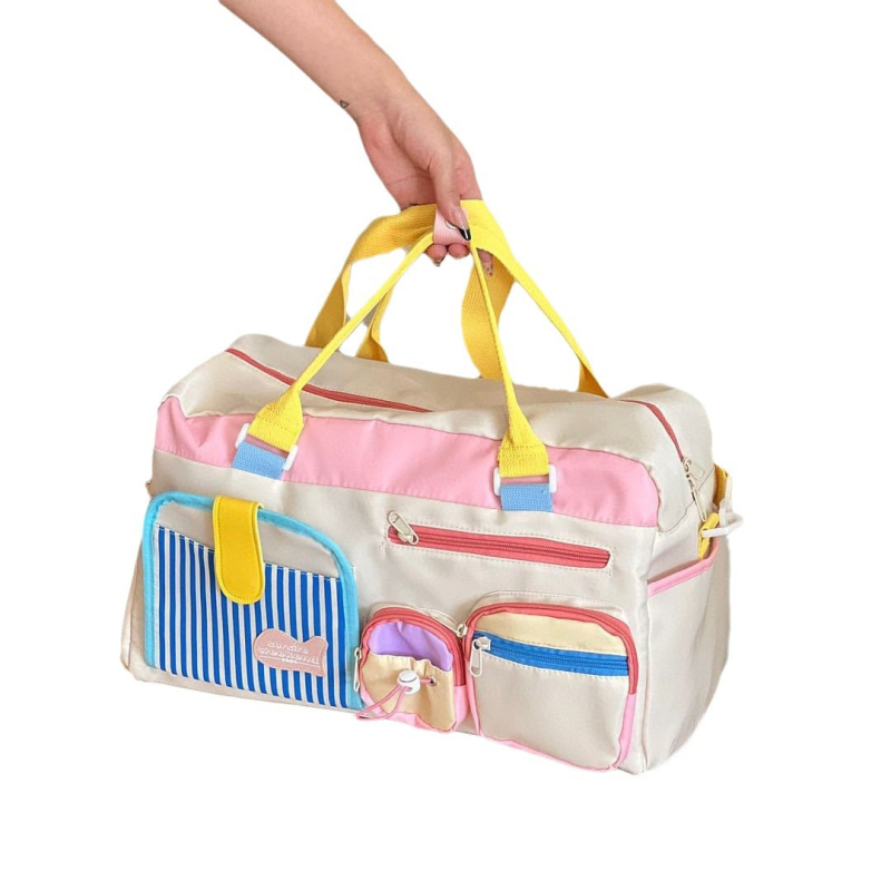 Unisex torba za putovanje, kapacitet 36–55L, Oxford tkanina, Geometrijski uzorak, Gradska jednostavnost, za slobodno vrijeme putovanja