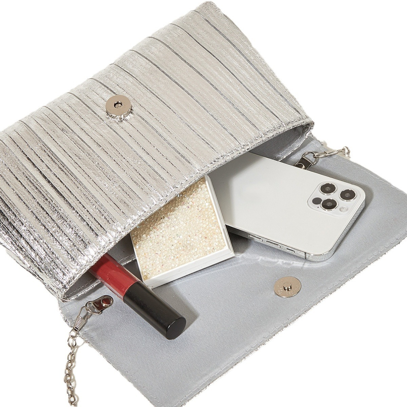 Yalin ženska večernja clutch od PU materijala, pamučna podstava, mali kvadratni stil, vodoravni kvadratni oblik, magnetski zatvarač