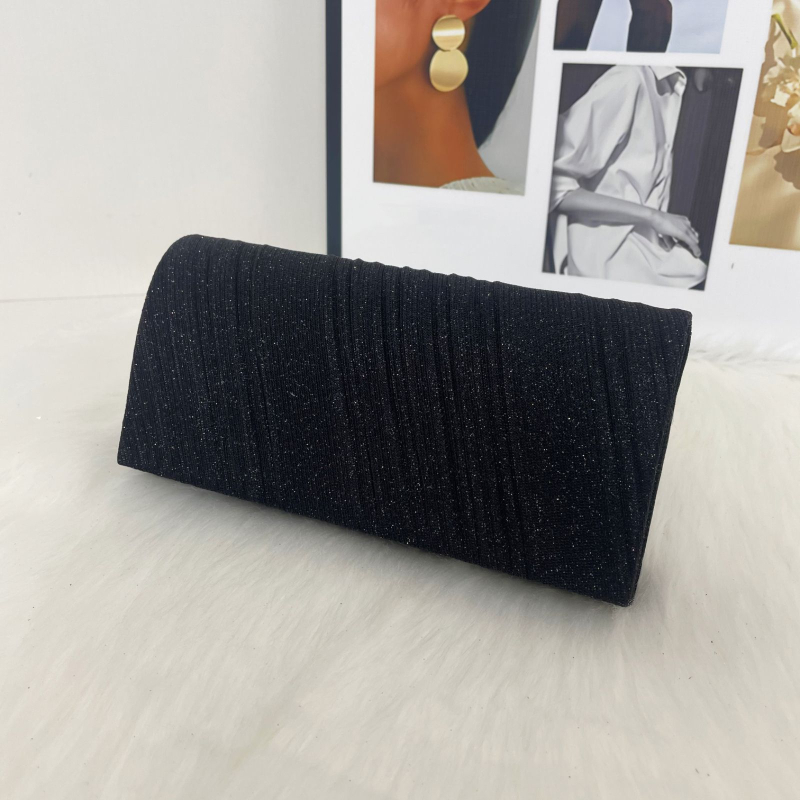 Ženska clutch torba, poliester, horizontalni kvadratni oblik, magnetska kopča, unutarnja pretinica za ID