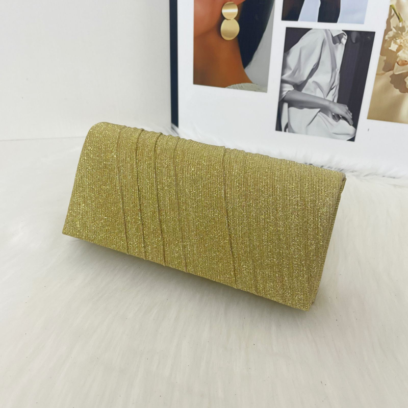 Ženska clutch torba, poliester, horizontalni kvadratni oblik, magnetska kopča, unutarnja pretinica za ID