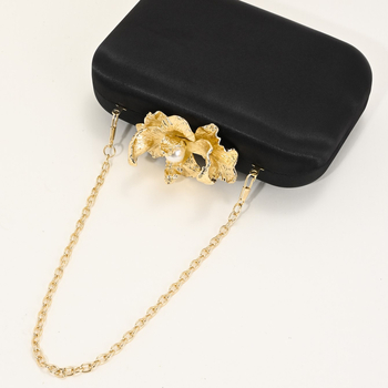 Ženska večernja clutch torba od poliestera, horizontalni kvadratni oblik, unutarnji džep za mobitel, zaključavanje bravu, čvrsta konstrukcija