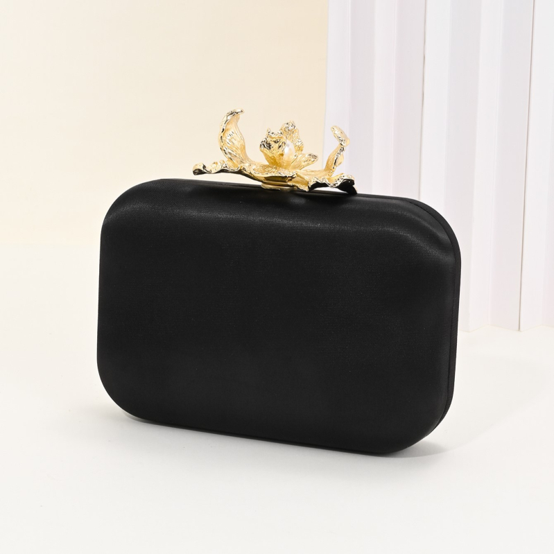 Ženska večernja clutch torba od poliestera, horizontalni kvadratni oblik, unutarnji džep za mobitel, zaključavanje bravu, čvrsta konstrukcija